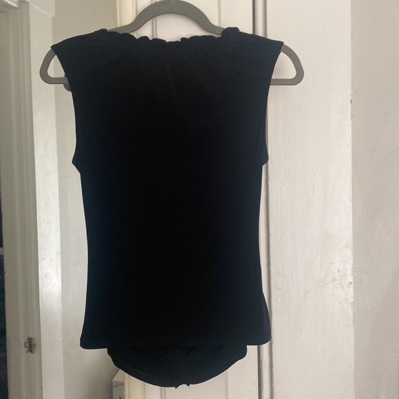 Vintage Y2K Express Black Rouched Tank Top- small - Picture 5 of 5